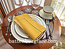 Apricot Hemstitch Dinner Napkins. 18"x18" - Click Image to Close